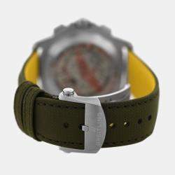 Pre Owned Breitling Avenger B01 Chronograph Ab0147101l1x1 Automatic Green Stainless Steel Men's Wristwatch 44 mm