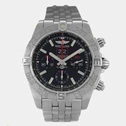 Pre Owned Breitling Chronomat Blackbird A44360 Automatic Black Stainless Steel Men's Wristwatch 44 mm