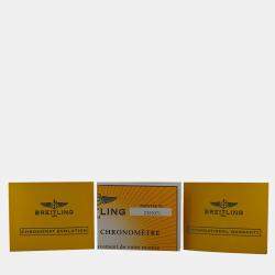 Pre Owned Breitling Chronomat Evolution C13356 Automatic Black 18k Yellow Gold Stainless Steel Men's Wristwatch 44 mm