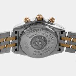 Pre Owned Breitling Chronomat Evolution C13356 Automatic Black 18k Yellow Gold Stainless Steel Men's Wristwatch 44 mm