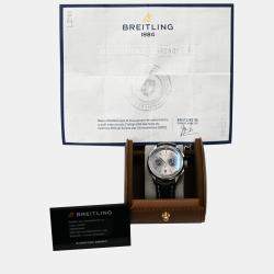 Pre Owned Breitling Premier B01 AB0118 Automatic Grey Stainless Steel Men's Wristwatch 42 mm