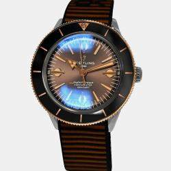 Pre Owned Breitling Superocean Heritage '57 Outerknown U10370 Automatic Brown 18k Gold Men's Wristwatch 42 mm