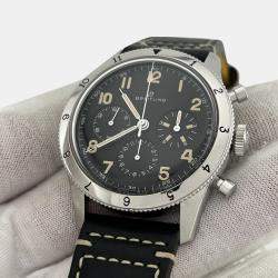 Pre Owned Breitling Aviator 8 AVI Re-Edition AB0920 Manual Winding Black Stainless Steel Men's Wristwatch 41 mm