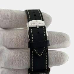 Pre Owned Breitling Aviator 8 AVI Re-Edition AB0920 Manual Winding Black Stainless Steel Men's Wristwatch 41 mm