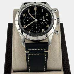 Pre Owned Breitling Aviator 8 AVI Re-Edition AB0920 Manual Winding Black Stainless Steel Men's Wristwatch 41 mm