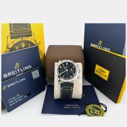 Pre Owned Breitling Aviator 8 AVI Re-Edition AB0920 Manual Winding Black Stainless Steel Men's Wristwatch 41 mm