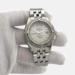 Pre Owned Breitling Headwind A45355 Automatic White Stainless Steel Men's Wristwatch 43 mm