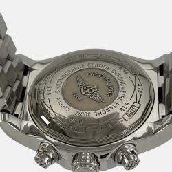 Pre Owned Breitling Super Avenger A13370 Automatic Black Stainless Steel Men's Wristwatch 48 mm