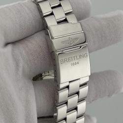 Pre Owned Breitling Super Avenger A13370 Automatic Black Stainless Steel Men's Wristwatch 48 mm