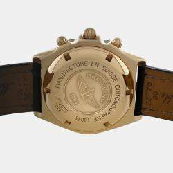 Pre Owned Breitling Crosswind K13055 Automatic Chronograph 18K Rose Gold Men's Wristwatch 43 mm