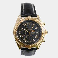 Pre Owned Breitling Crosswind K13055 Automatic Chronograph 18K Rose Gold Men's Wristwatch 43 mm