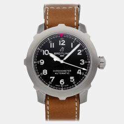 Pre Owned Pre-Owned Breitling Aviator Super 8 B20 AB2040101B1X1 Brown Automatic Stainless Steel Men's Wristwatch 46 MM