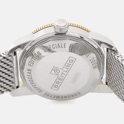 Pre Owned Breitling Superocean Heritage UB2010 Automatic Black 18K Rose Gold Stainless Steel Men's Wristwatch 44mm