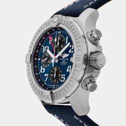 Pre Owned Breitling Avenger GMT A24315101C1X2 Automatic Chronograph Blue Dial Stainless Steel Men's Wristwatch 45mm