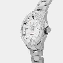 Pre Owned Breitling Superocean A17377211A1A1 Automatic White Dial Stainless Steel Women's Wristwatch 36mm
