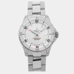 Pre Owned Breitling Superocean A17377211A1A1 Automatic White Dial Stainless Steel Women's Wristwatch 36mm