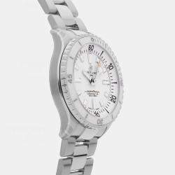 Pre Owned Breitling Superocean A17377211A1A1 Automatic White Dial Stainless Steel Women's Wristwatch 36mm