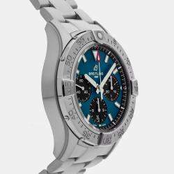 مملوكة مسبقًا Breitling Avenger B01 AB0146101C1A1 Automatic Chronograph Blue Dial Stainless Steel Men's Wristwatch 42mm