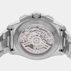 مملوكة مسبقًا Breitling Avenger B01 AB0146101C1A1 Automatic Chronograph Blue Dial Stainless Steel Men's Wristwatch 42mm