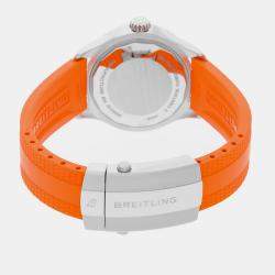 مملوكة مسبقًا Breitling Superocean A17377211O1S1 Automatic Orange Dial Stainless Steel Men's Wristwatch 36mm
