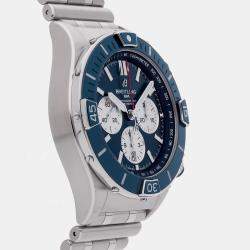 مملوكة مسبقًا ساعة يد رجالية بريتلينغ سوبر كرونومات B01 AB0136161C1A1 أوتوماتيك زرقاء فولاذ مقاوم للصدأ مستعملة 44 ملم