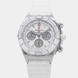 مملوكة مسبقًا Breitling Chronomat AB0136A71A1S1 Automatic White Stainless Steel  Men's Wristwatch 44 mm