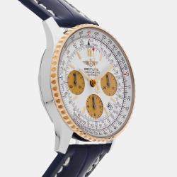 Pre Owned Breitling Navitimer D2332212/G534 Automatic Chronograph Silver Dial Stainless Steel Men's Wristwatch 41mm