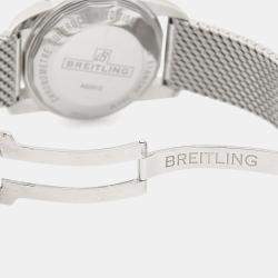 مملوكة مسبقًا ساعة يد رجالية بريتلينغ سوبرأوشن هير�يتاج AB2010 أوتوماتيكية باللون الأسود من الفولاذ المقاوم للصدأ 42 ملم