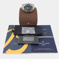 مملوكة مسبقًا ساعة يد رجالية بريتلينغ سوبرأوشن هيريتاج AB2010 أوتوماتيكية باللون الأسود من الفولاذ المقاوم للصدأ 42 ملم