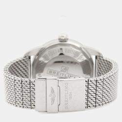 مملوكة مسبقًا ساعة يد رجالية بريتلينغ سوبرأوشن هيريتاج AB2010 أوتوماتيكية باللون الأسود من الفولاذ المقاوم للصدأ 42 ملم