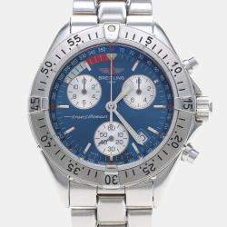 Pre Owned ساعة يد رجالية بريتلينغ ترانس أوشن كرونوغراف A53340 أوتوماتيك زرقاء فولاذ مقاوم للصدأ 43 مم