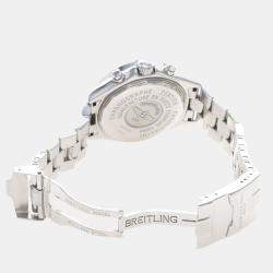 Pre Owned ساعة يد رجالية بريتلينغ ترانس أوشن كرونوغراف A53340 أوتوماتيك زرقاء فولاذ مقاوم للصدأ 43 مم