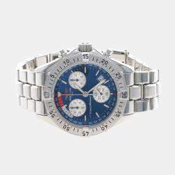 Pre Owned ساعة يد رجالية بريتلينغ ترانس أوشن كرونوغراف A53340 أوتوماتيك زرقاء فولاذ مقاوم للصدأ 43 مم