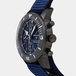 مملوكة مسبقًا Pre-Owned Breitling Superocean Heritage Chronograph Outerknown M133132A1C1W1 Blue Automatic Blacksteel Men's Wristwatch 44 mm