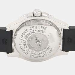 مملوكة مسبقًا ساعة يد رجالية بريتلينغ سوبر أوشن A17364 أوتوماتيك ستانلس ستيل سوداء 42 مم