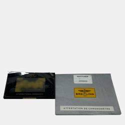 مملوكة مسبقًا Pre-Owned Breitling Navitimer 01 AB012012/BB01 Black Automatic Stainless Steel Men's Wristwatch 43 MM