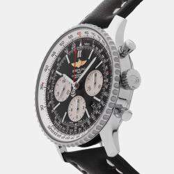 مملوكة مسبقًا Pre-Owned Breitling Navitimer 01 AB012012/BB01 Black Automatic Stainless Steel Men's Wristwatch 43 MM