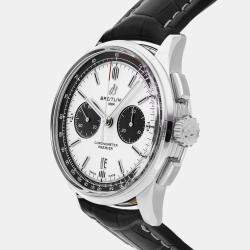 Pre Owned Pre-Owned Breitling Premier B01 Chronograph AB0118221G1P1 Black Automatic Stainless Steel Men's Wristwatch 42 MM