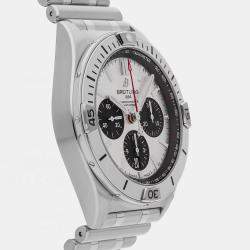 Pre Owned ساعة يد رجالية بريتلينغ كرونومات AB0134101G1A1 أوتوماتيكية فضية ستانلس ستيل 42 ملمي مستعملة