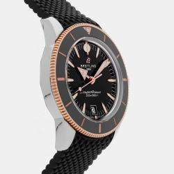 Pre Owned ساعة يد رجالية برتلينغ سوبر أوشن هيريتاج B31 UB3111241B1S1 أوتوماتيكية سوداء من الفولاذ المقاوم للصدأ 42 مم مستعملة