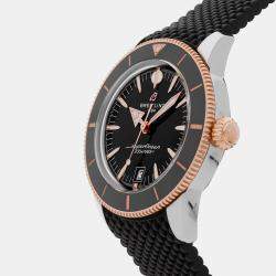 Pre Owned ساعة يد رجالية برتلينغ سوبر أوشن هيريتاج B31 UB3111241B1S1 أوتوماتيكية سوداء من الفولاذ المقاوم للصدأ 42 مم مستعملة