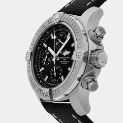 Pre Owned ساعة يد رجالية بريتلينغ أفنجر كرونوغراف A13385101B1X2 سوداء أوتوماتيكية ستانلس ستيل مستعملة 43 مم