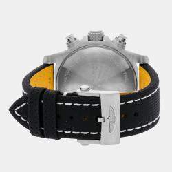 Pre Owned ساعة يد رجالية بريتلينغ أفنجر كرونوغراف A13385101B1X2 سوداء أوتوماتيكية ستانلس ستيل مستعملة 43 مم