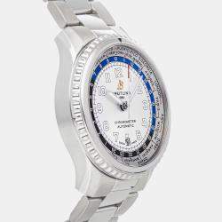 Pre Owned Breitling Aviator 8 B35 Unitime AB3521U01G1A1 Automatic Silver Dial Stainless Steel Men's Wristwatch 43mm