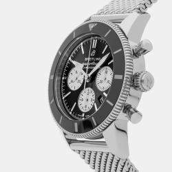 مملوكة مسبقًا Pre-Owned Breitling Superocean Heritage B01 Chronograph AB0162121B1A1 Black Automatic Stainless Steel Men's Wristwatch 44 MM