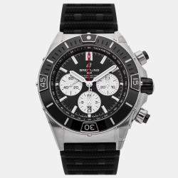 Pre Owned Pre-Owned Breitling Super Chronomat B01 AB0136251B1S1 Black Automatic Stainless Steel Men's Wristwatch 44 MM