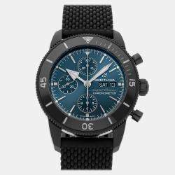 Pre Owned Pre-Owned Breitling Superocean Heritage Chronograph M13313101C1S1 Blue Automatic Blacksteel Men's Wristwatch 44 MM