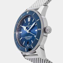 Pre Owned ساعة يد رجالية بريتلينغ سوبر أوشن هيريتاج B20 AB2030161C1A1 زرقاء أوتوماتيك ستانلس ستيل 44 مم