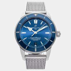 مملوكة مسبقًا Pre-Owned Breitling Superocean Heritage B20 AB2030161C1A1 Blue Automatic Stainless Steel Men's Wristwatch 44 MM