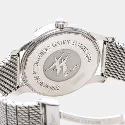 Pre Owned Breitling Transocean A45310 Automatic Stainless Steel Men's Wristwatch 43 mm